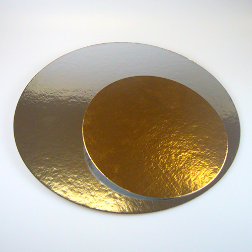 FunCakes Taartkartons zilver/goud ROND 20cm, pk/3