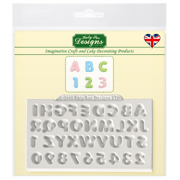Katy Sue Mould Mini Domed Alphabet & Numbers